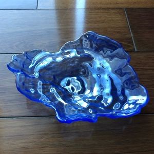 Blue Glass Trinket Dish